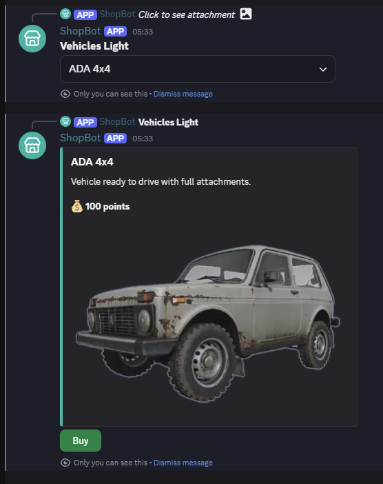Shop List Screenshot