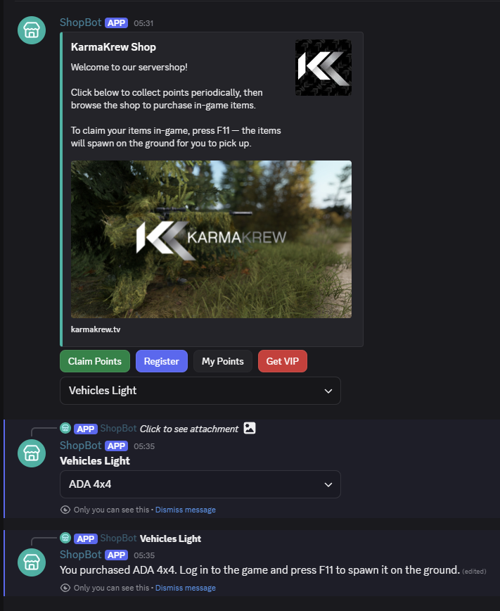 Buy Items Screenshot